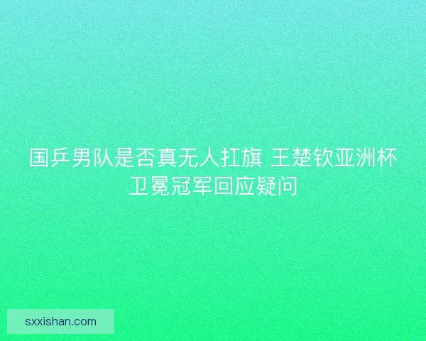 国乒男队是否真无人扛旗 王楚钦亚洲杯卫冕冠军回应疑问